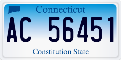 CT license plate AC56451