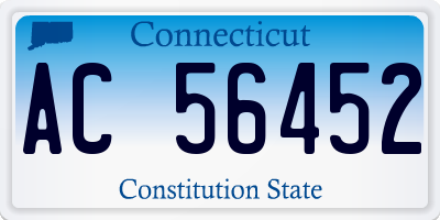 CT license plate AC56452