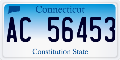 CT license plate AC56453