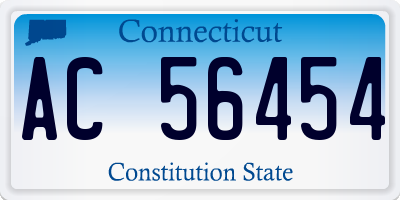 CT license plate AC56454