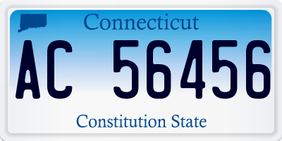 CT license plate AC56456