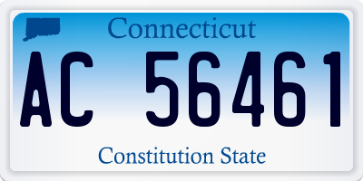 CT license plate AC56461