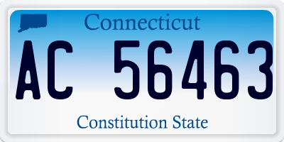 CT license plate AC56463