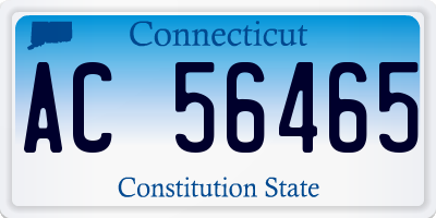 CT license plate AC56465