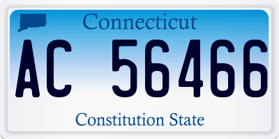 CT license plate AC56466