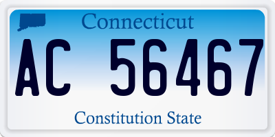 CT license plate AC56467