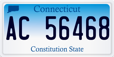 CT license plate AC56468