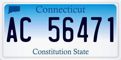 CT license plate AC56471