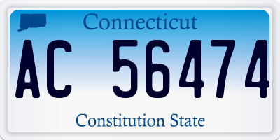 CT license plate AC56474