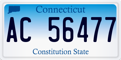 CT license plate AC56477