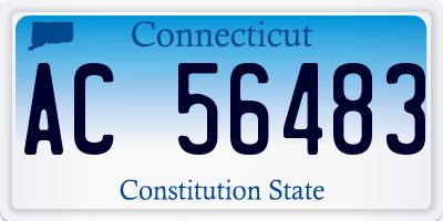 CT license plate AC56483