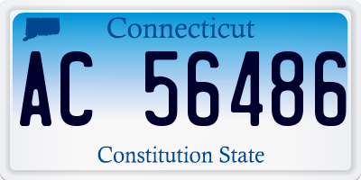 CT license plate AC56486