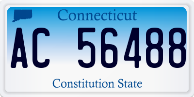 CT license plate AC56488
