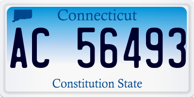 CT license plate AC56493