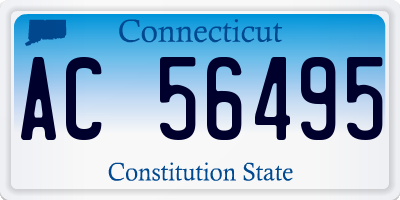 CT license plate AC56495