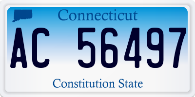 CT license plate AC56497