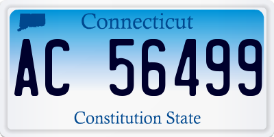 CT license plate AC56499
