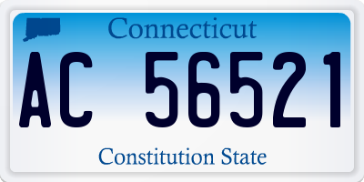 CT license plate AC56521