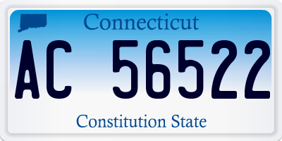 CT license plate AC56522