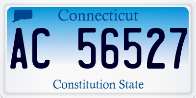 CT license plate AC56527