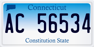 CT license plate AC56534