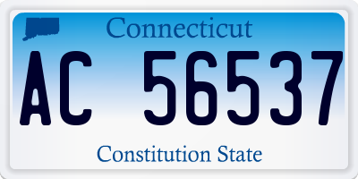 CT license plate AC56537