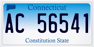 CT license plate AC56541