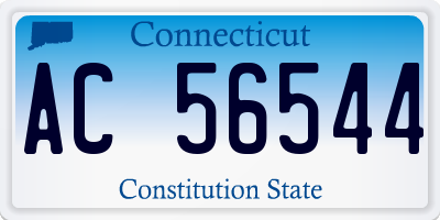 CT license plate AC56544