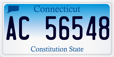 CT license plate AC56548