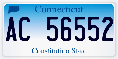 CT license plate AC56552