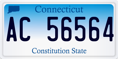 CT license plate AC56564