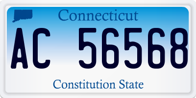 CT license plate AC56568