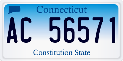 CT license plate AC56571