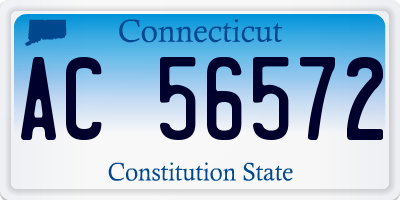 CT license plate AC56572