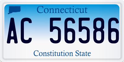 CT license plate AC56586