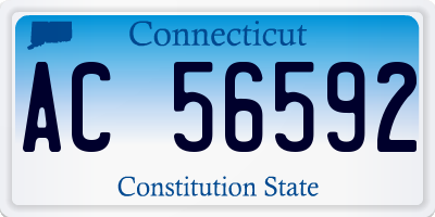 CT license plate AC56592