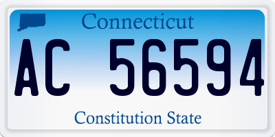 CT license plate AC56594