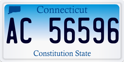 CT license plate AC56596