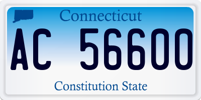 CT license plate AC56600