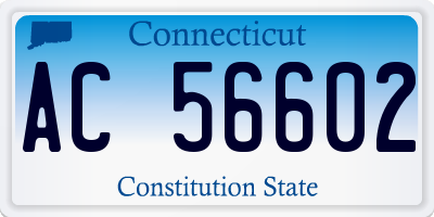 CT license plate AC56602
