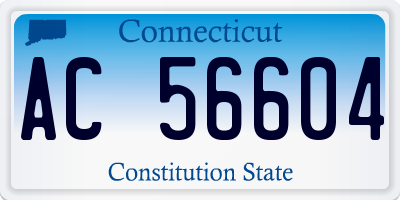 CT license plate AC56604