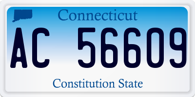 CT license plate AC56609