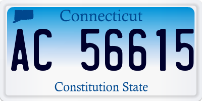 CT license plate AC56615