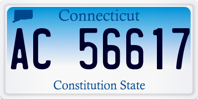 CT license plate AC56617