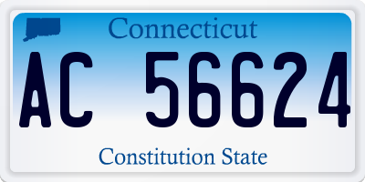 CT license plate AC56624