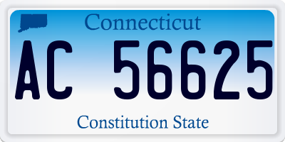 CT license plate AC56625