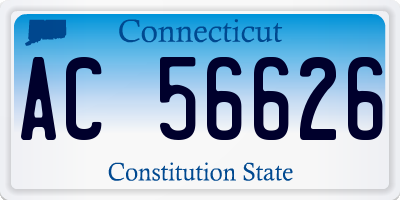 CT license plate AC56626