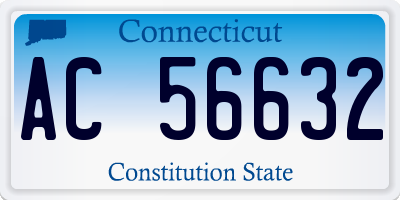 CT license plate AC56632