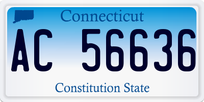 CT license plate AC56636