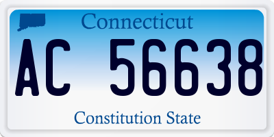 CT license plate AC56638